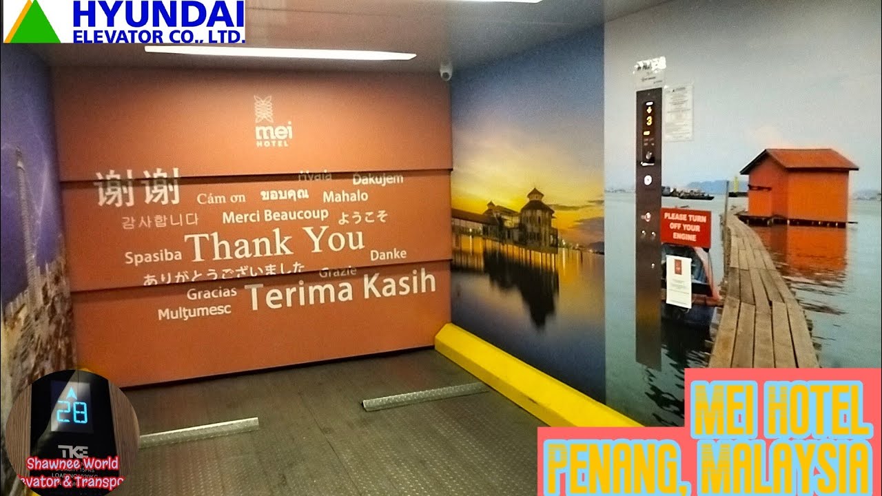 2 Hyundai car elevator at Mei Hotel Georgetown, Penang, Malaysia