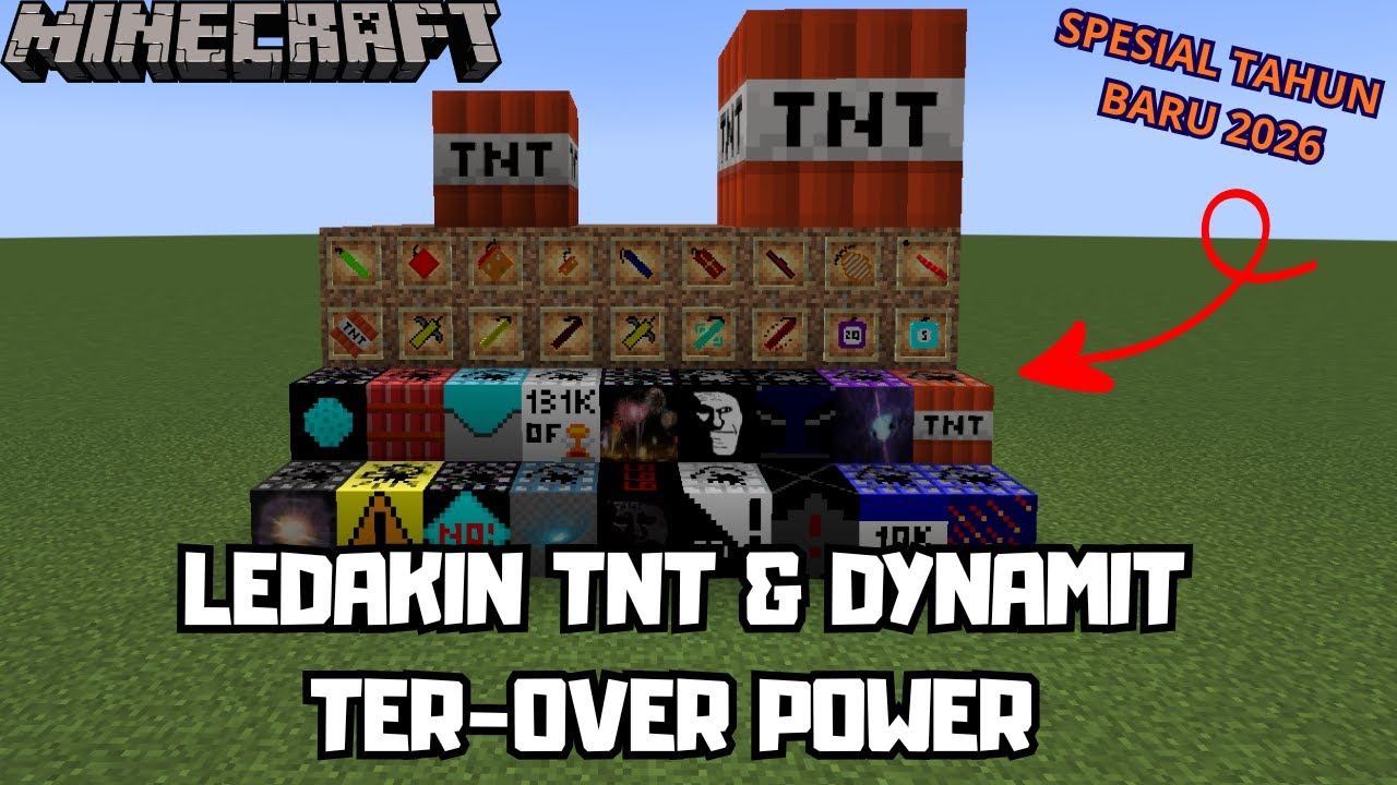 LEDAKIN TNT &  DINAMIT SAMPAI MINECRAFT NGELAG PARAH DI MINECRAFT