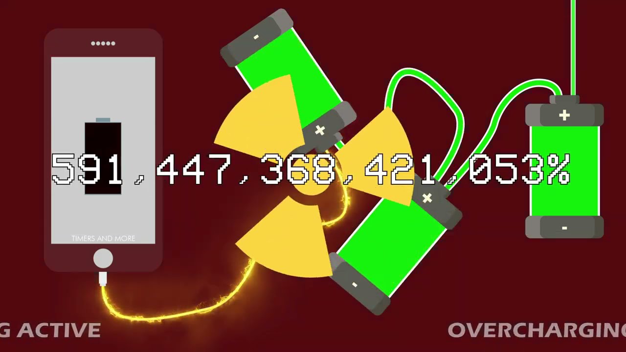 !! 1000000000000000% !! OVERCHARGING Phone Battery | GLITCHY END + EXPLOSION