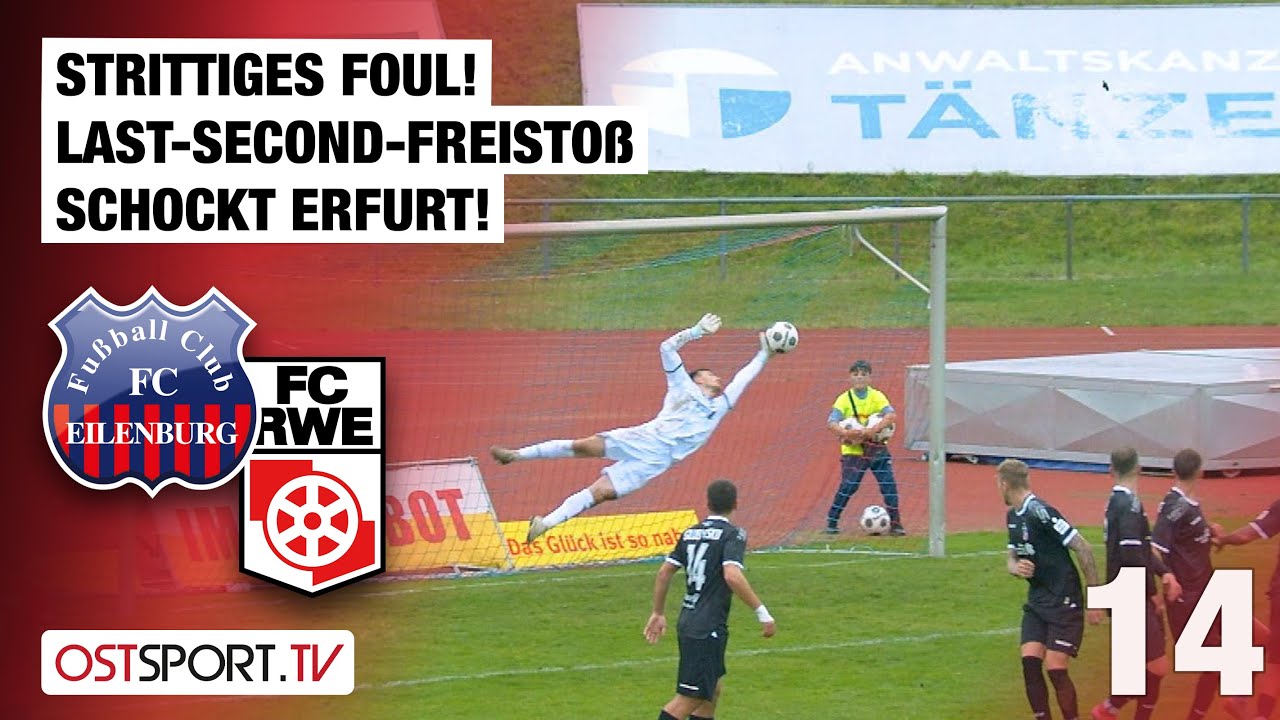 Strittiges Foul! Last-Second-Freistoß! Eilenburg - Erfurt | Regionalliga Nordost