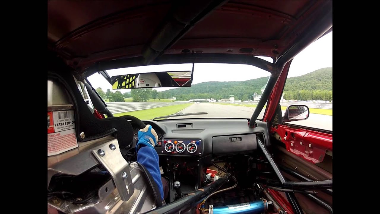 #94 integra scca class ita crash at limerock park 2nd race after build