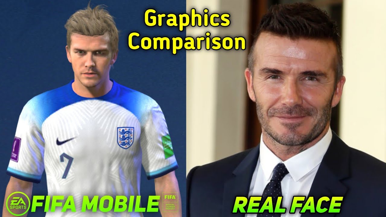 FIFA MOBILE 23 Face VS Real Face Iconic Edition Ft Beckham, Zidane, Ronaldinho