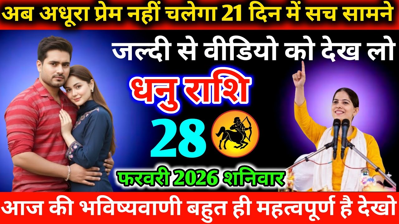 #धनु अब अधूरा प्रेम नहीं चलेगा 21 दिन में सच सामने जल्दी से वीडियो को देख लो 24 फरवरी 2026 मंगलवार 