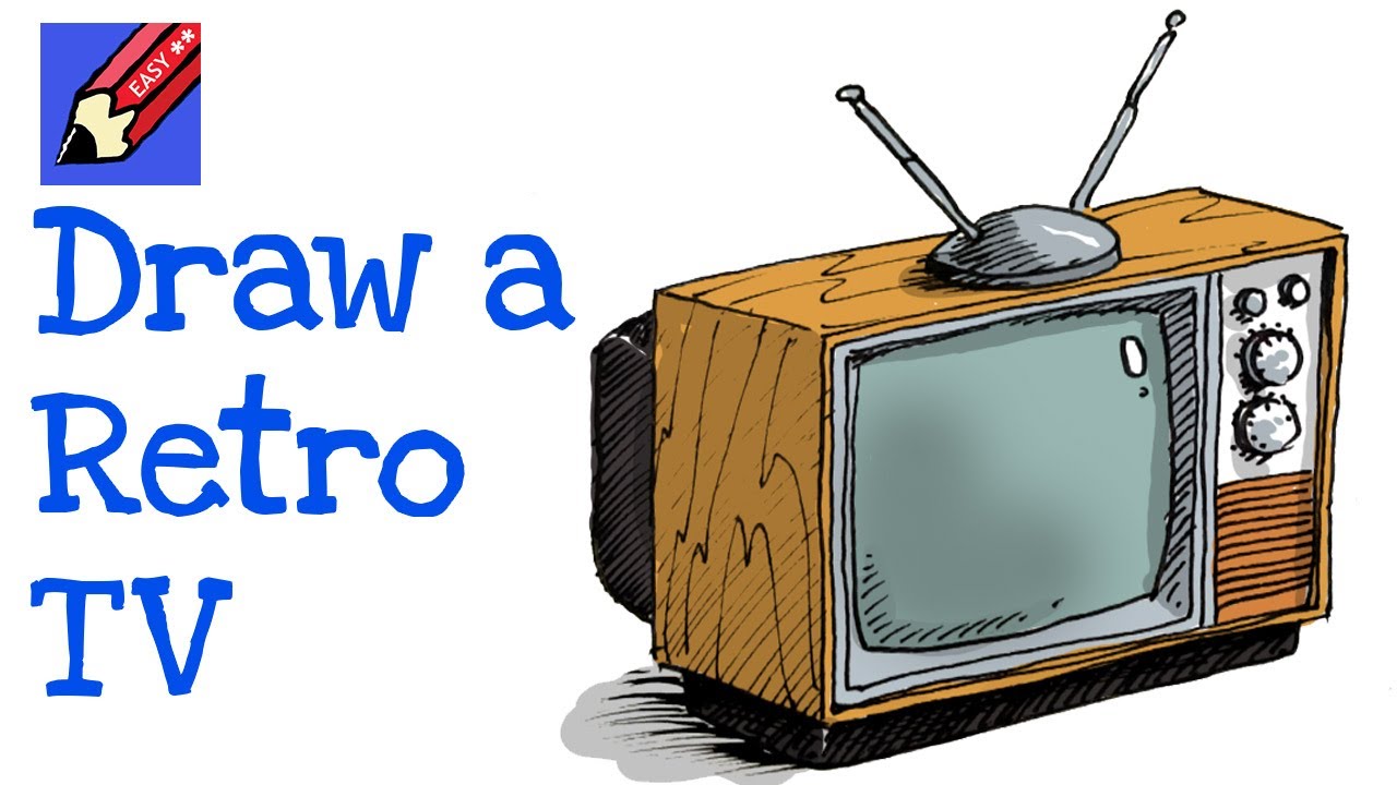 How to Draw a Retro TV Real Easy