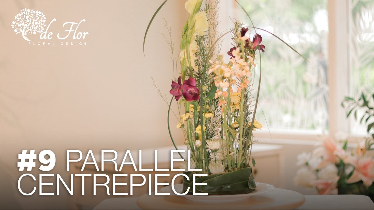 Parallel Centrepiece | Tutorial how to make a parallel flower arrangement