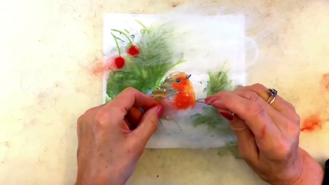Needle Felting With Paper Napkins