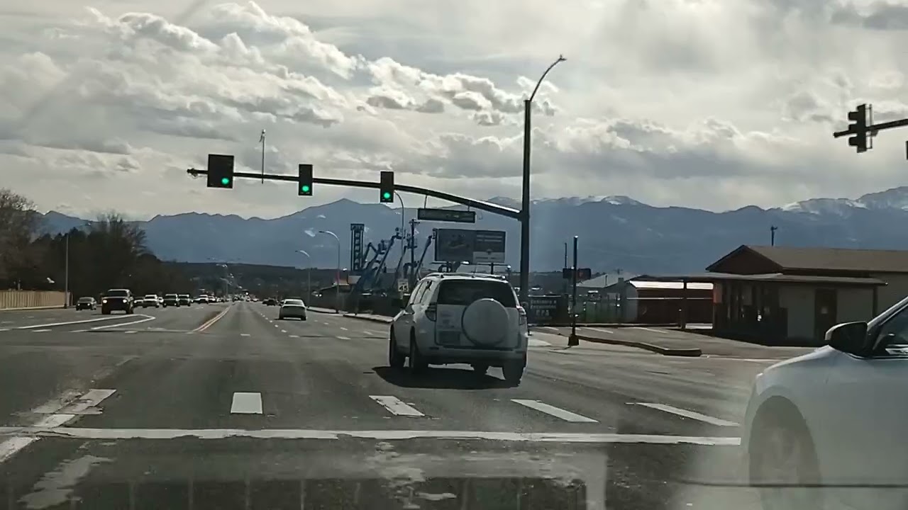 Cloudy drive in Colorado Springs, Colorado