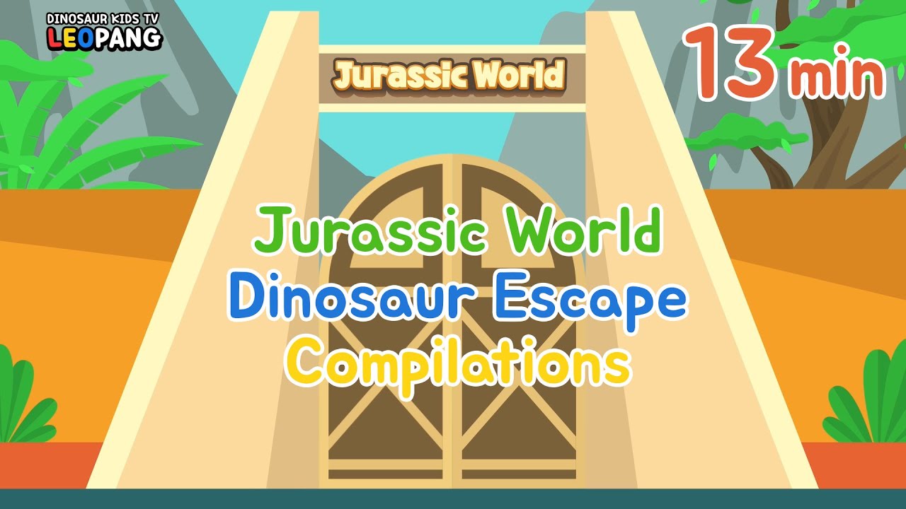 Jurassic World Dinosaur Escape Puzzle Compilations 13min  - 공룡 탈출 퍼즐 16분ㅣleopang