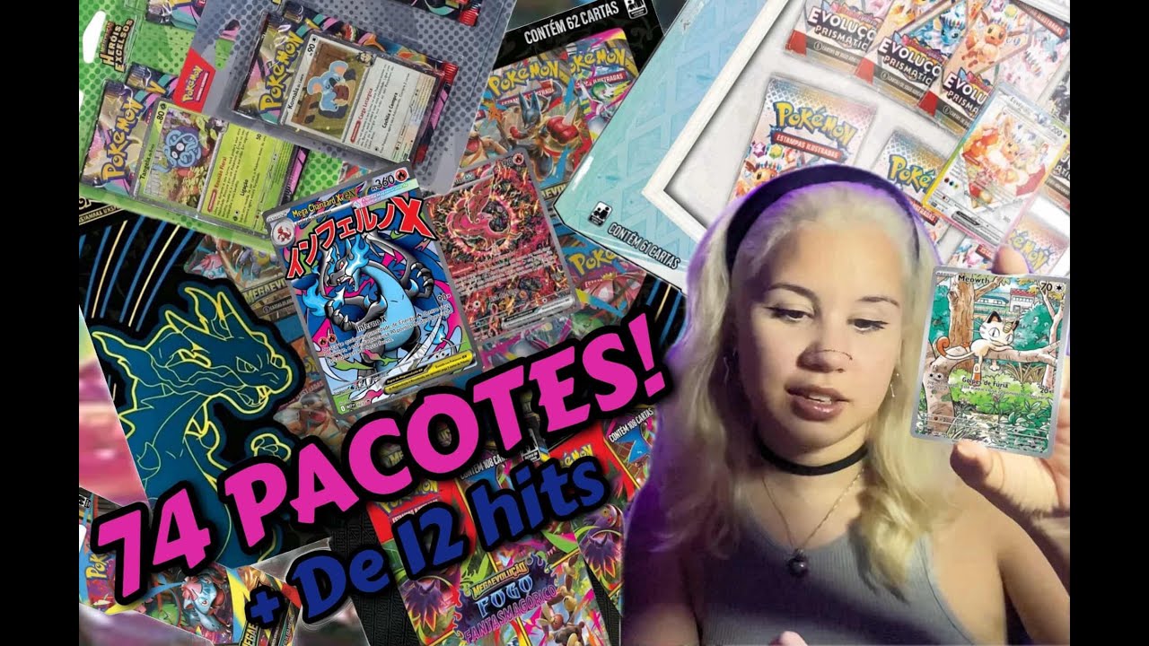 Abri 74 pacotes de Pokémon TCG  - Unboxing Pokémon TCG #1