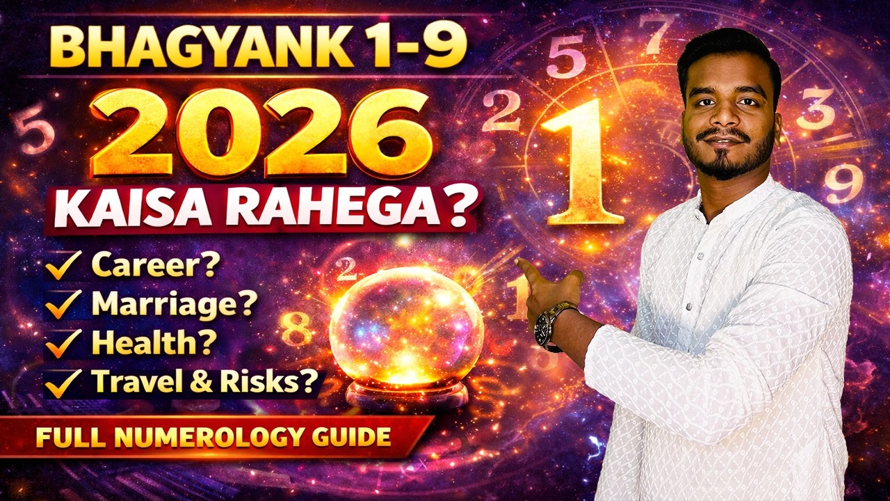 Destiny Number Prediction 2026 | Yearly Prediction For Bhagyank 1-9 | Numerology Guide
