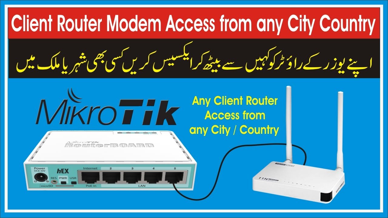 Client Router Modem Access from any City Country | Port forwarding in mikrotik