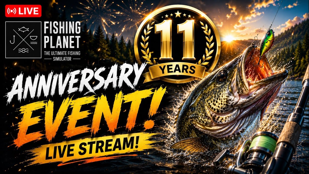 Fishing Planet Anniversary Event Day 3 Live! Also Testing New Lures and Baits!
