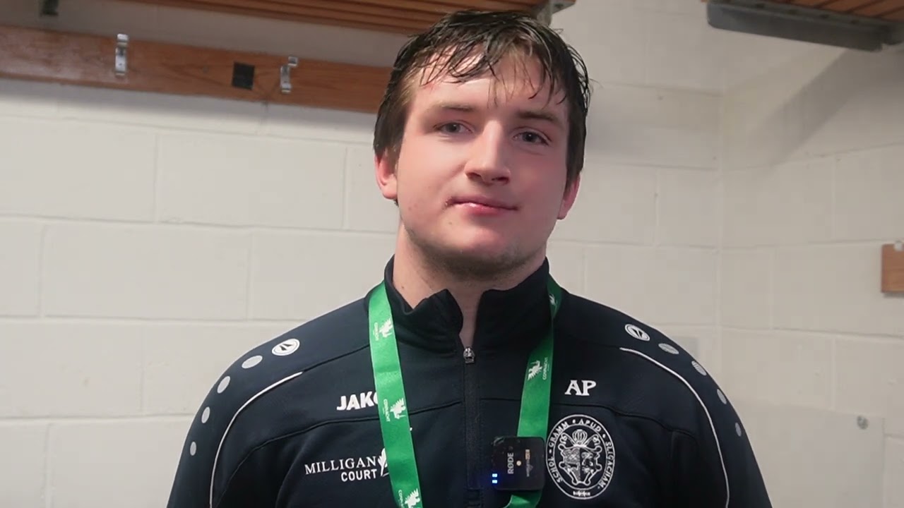 Arann Platt of Sligo Grammar School reacts to victory over Marist in the Connacht Senior Final