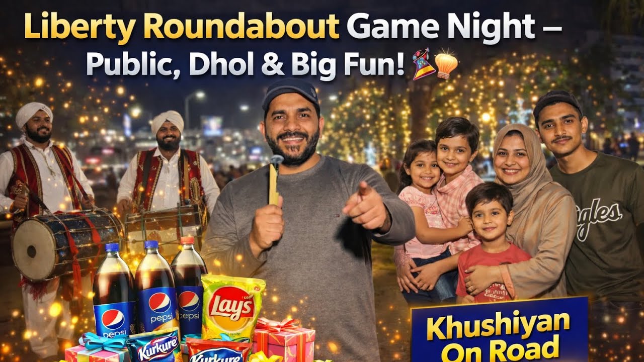 Liberty Roundabout Game Night – Public, Dhol & Big Surprises! 🎉🥁