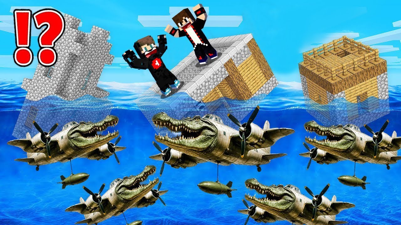 ماين كرافت : حاولت أهرب من تسونامي بومبر ليلو كروكوديلو المرعب ولكن صارت كارثة !!؟ 🔥😱