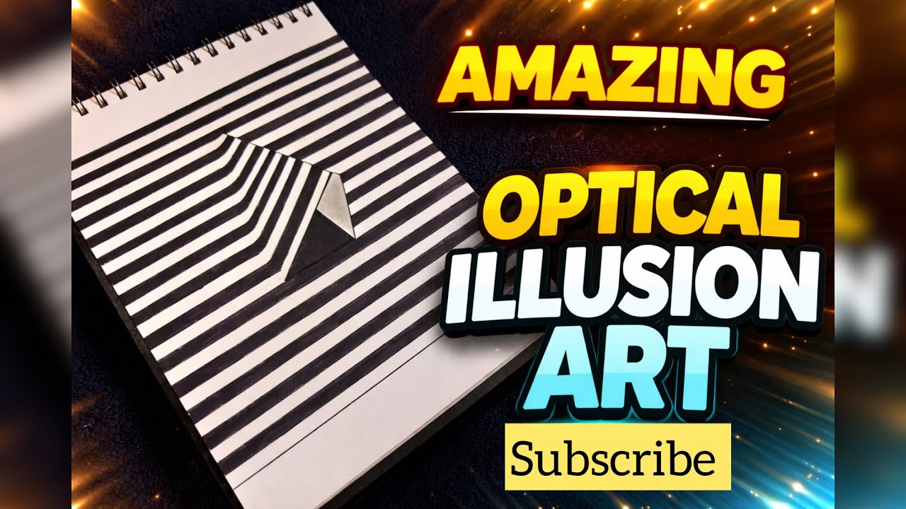 How To Draw 3D Optical Illusion Art | Step By Step Easy Tutorial|#youtubelongvideo #opticalillusion 