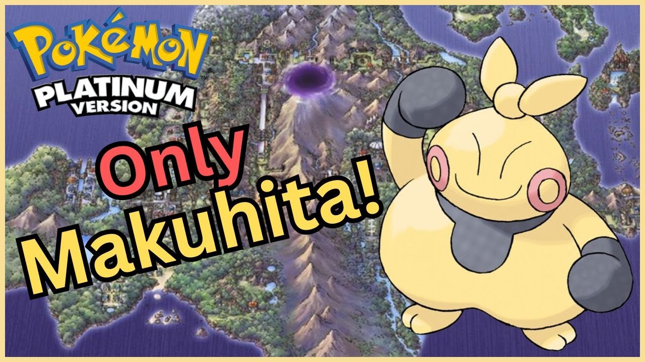 Can I Beat Pokemon Platinum with ONLY MAKUHITA? Pokemon Challenge (NO ITEMS IN BATTLE)