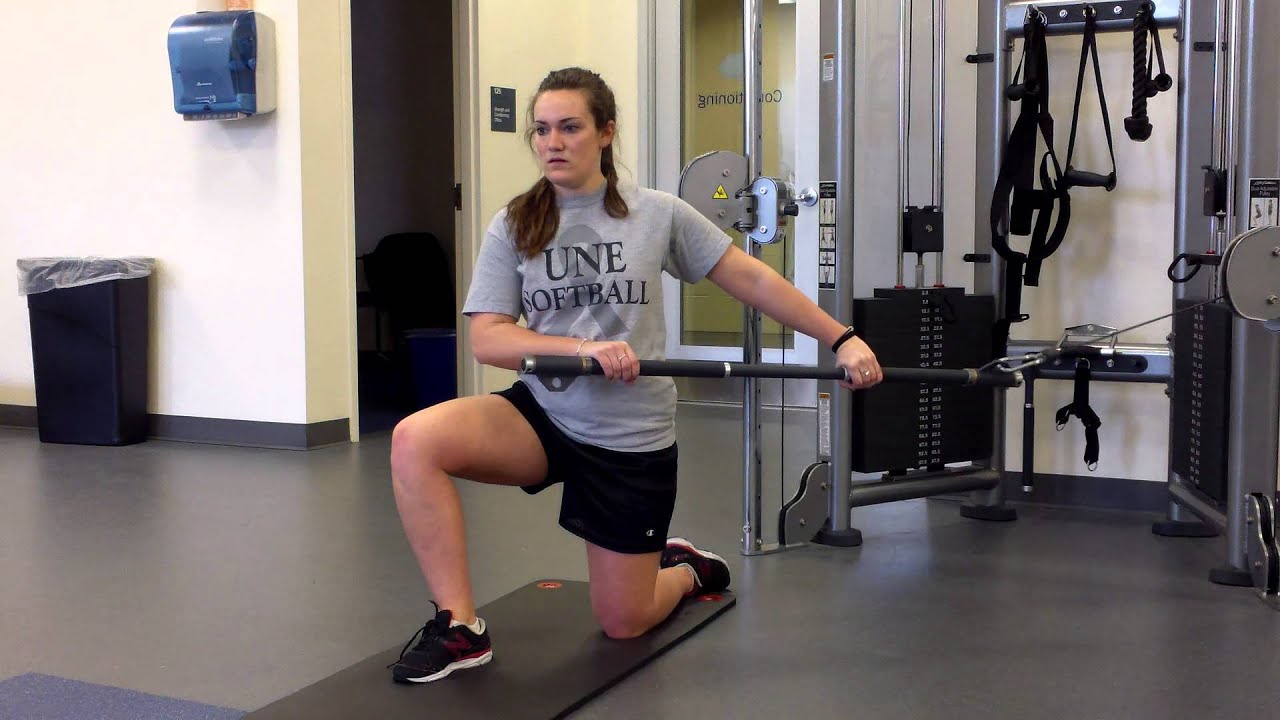 Half Kneeling Bar Antirotation Press