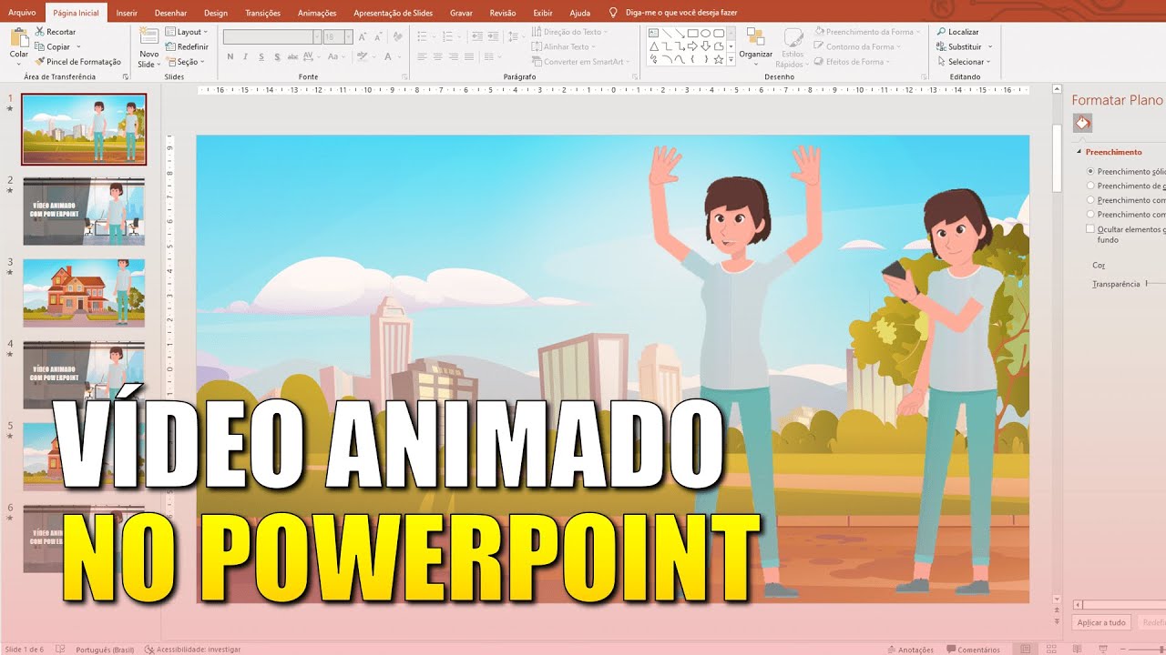 Fiz essa Animação só com o Powerpoint