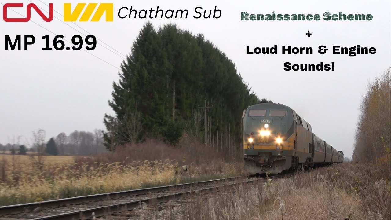 VIA 902 with the Renassaince Scheme on the Chatham Sub + Loud Horn & Engine Sounds | 11-15-2025