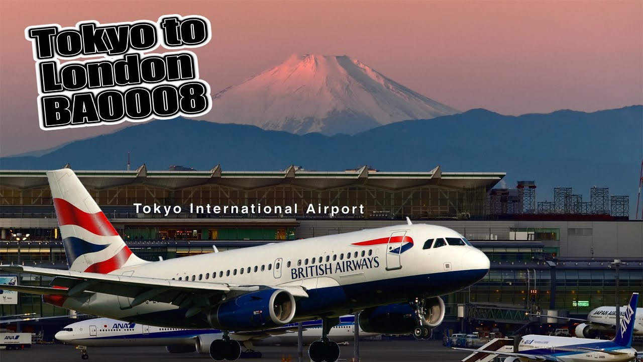 tokyo to london BA0008 british airways and Haneda Airport
