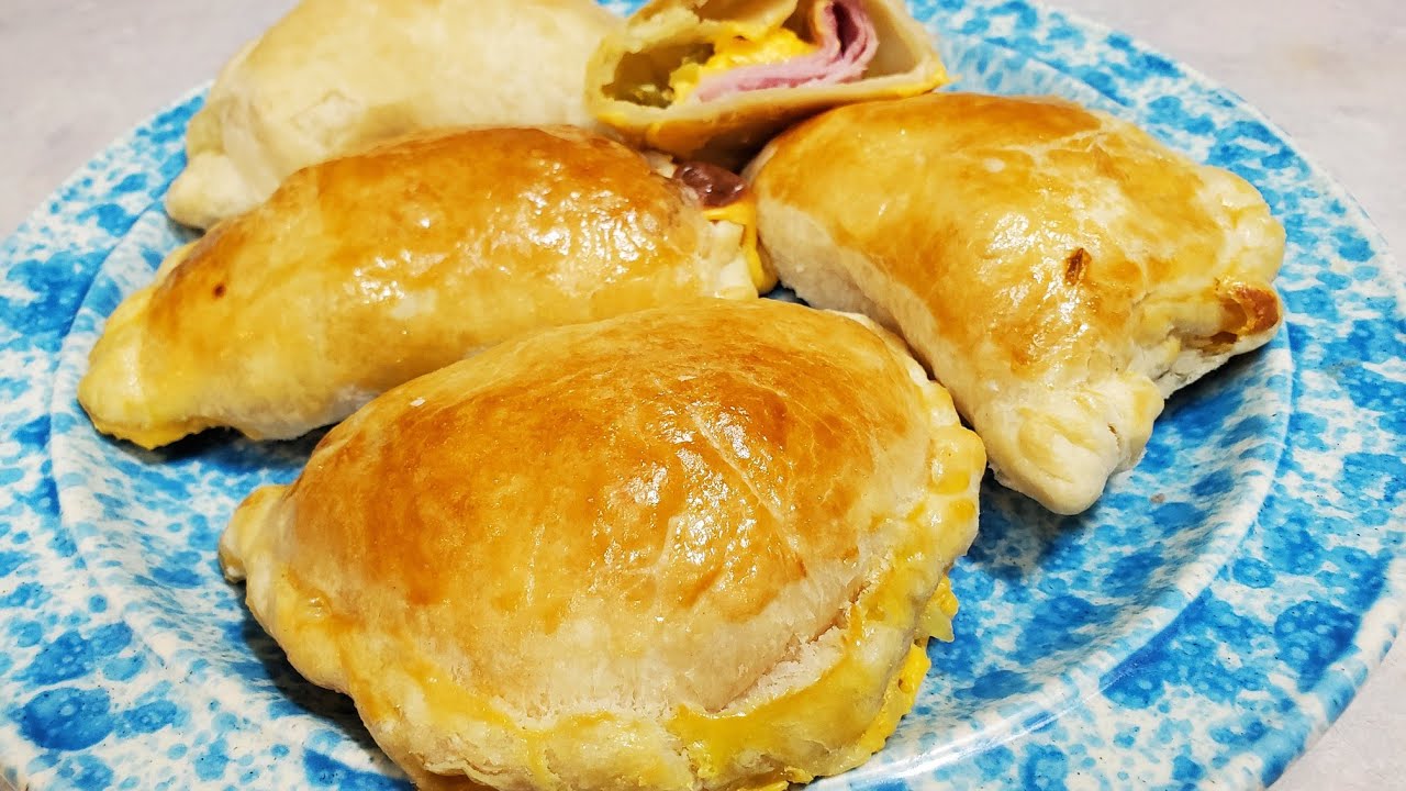 Masa hojaldre pastes o empanadas de jamon todo en un video