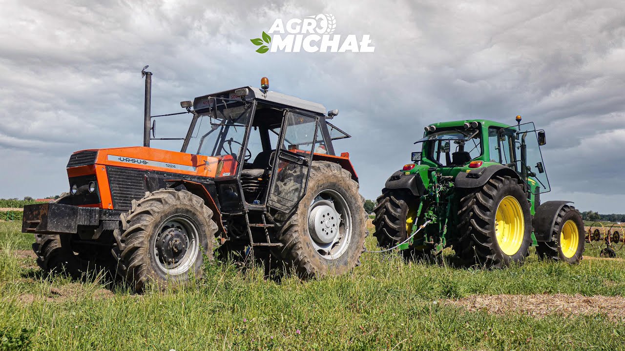 🇵🇱 PRZECIĄGANIE LINY NOWYM NABYTKIEM || 3 Ursusy ☆ John Deere 7530 Premium || Ogień na tłoki 🇵🇱