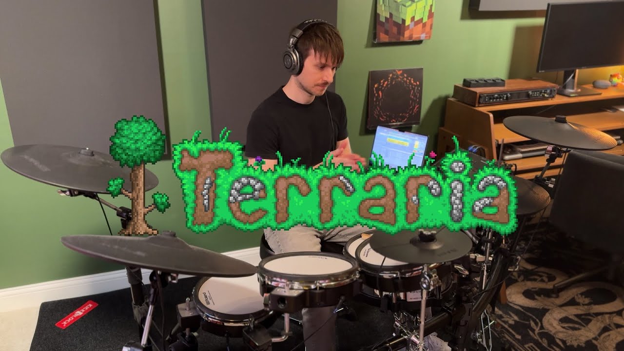 Terraria Overworld Day Theme on Drums