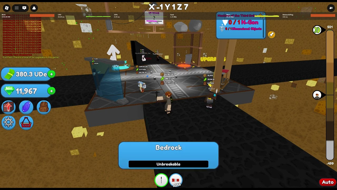 just lost 12k emeralds in Roblox Miners World