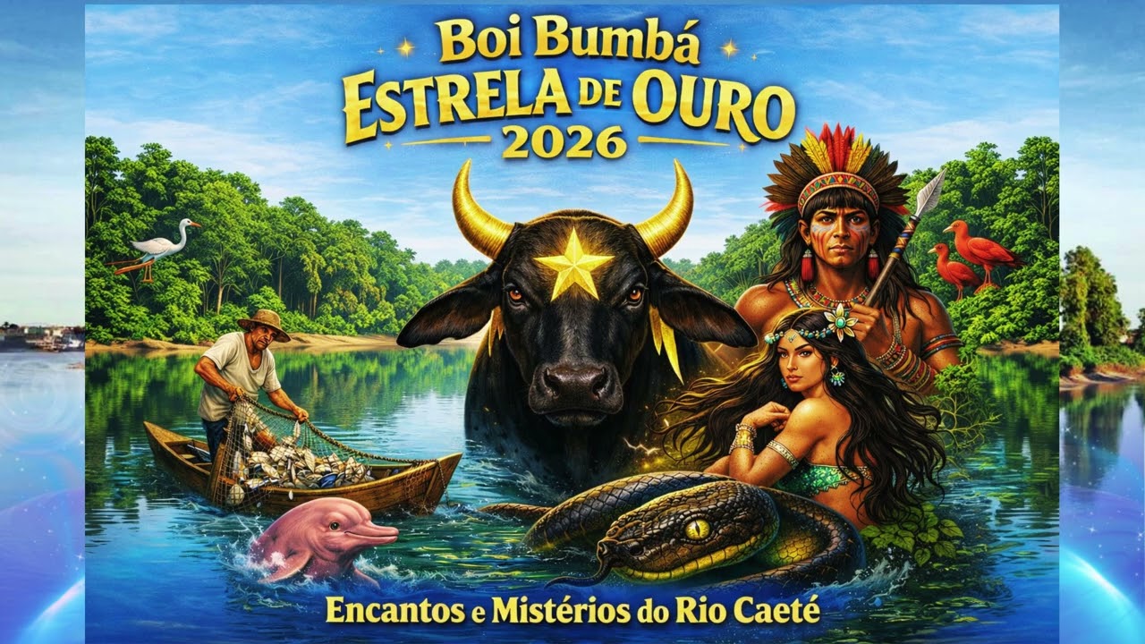 ENCANTOS E MISTÉRIOS DO RIO CAETÉ- Toada tema do Boi Bumba Estrela de Ouro 2026.