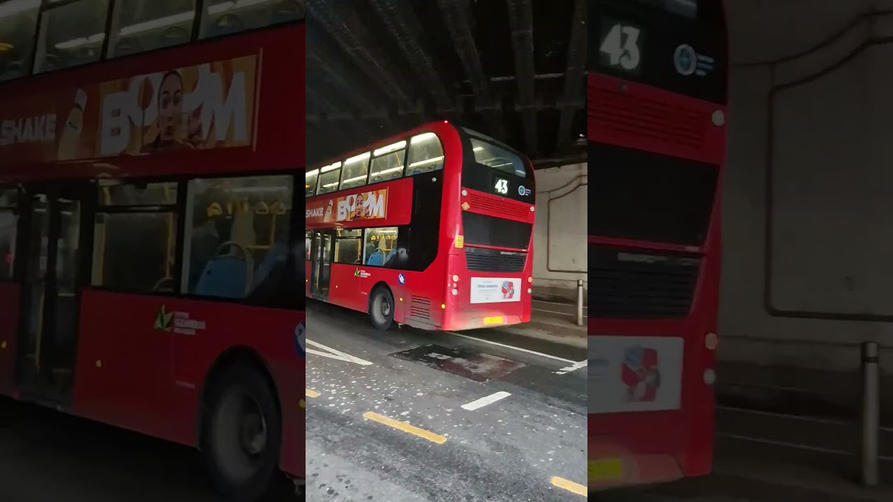 LJ19CUA BDE2616 BYD Enviro 400 EV City on route 43 terminating at London Bridge Station