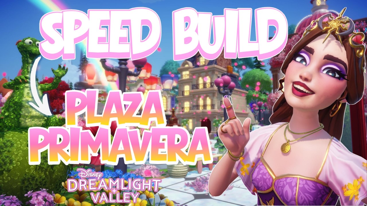 TRANSFORMANDO mi PLAZA a PRIMAVERA 🌸 Speed Build Disney Dreamlight Valley Cozy Decoracion