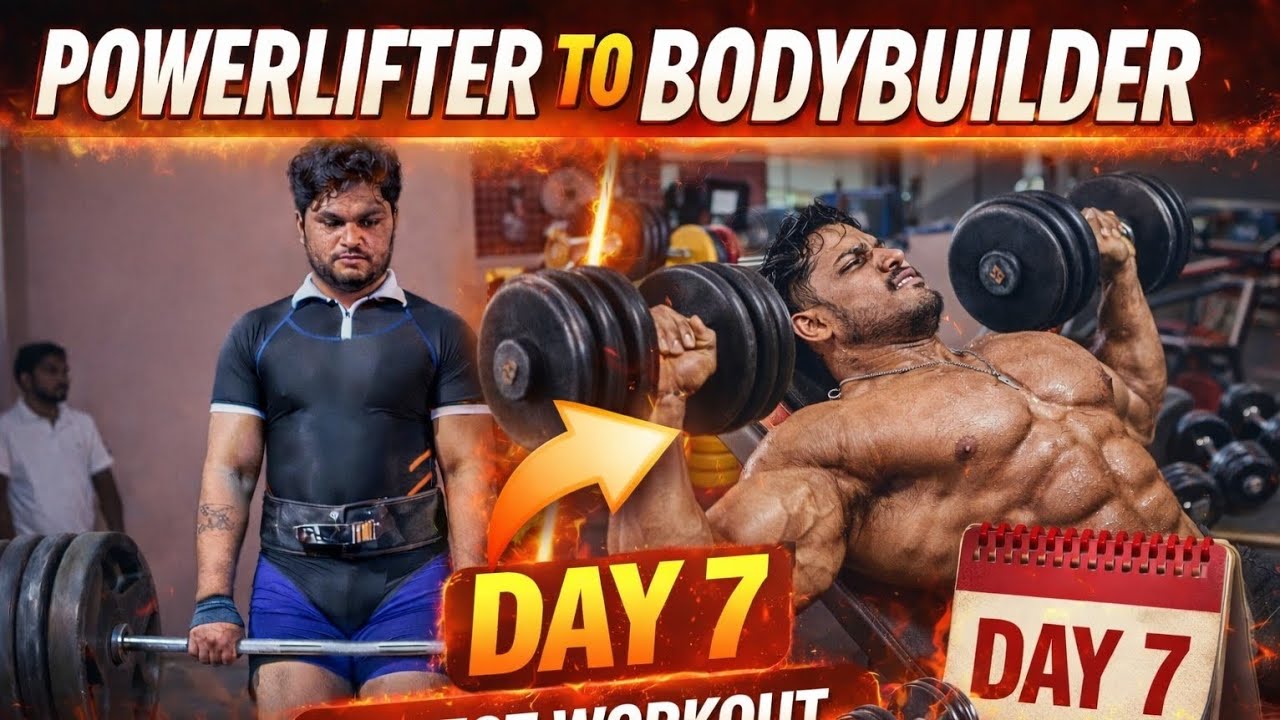 Powerlifter to bodybuilder series day 7..