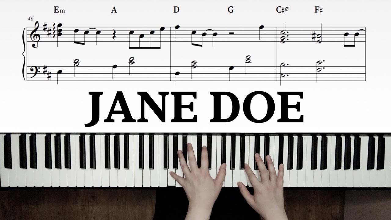 요네즈켄시, 우타다히카루 - JANE DOE / 피아노 악보 (체인소맨 ost)