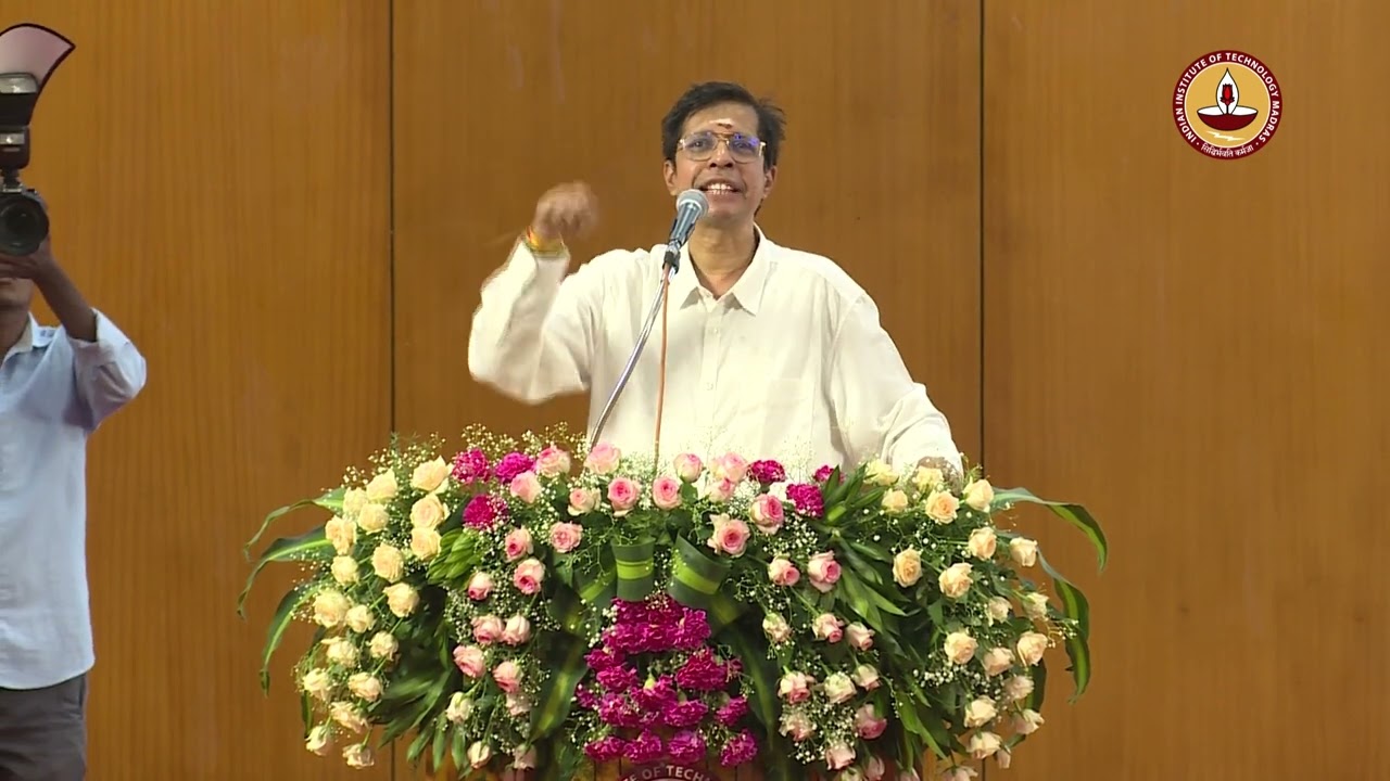 Prof Kamakoti in a music concert and addressing the students degree distribution 2024@IITM
