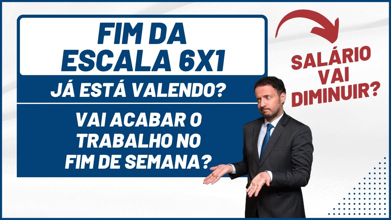 Fim da ESCALA 6X1 aprovada ?! Redução de Jornada e a escala 5x2