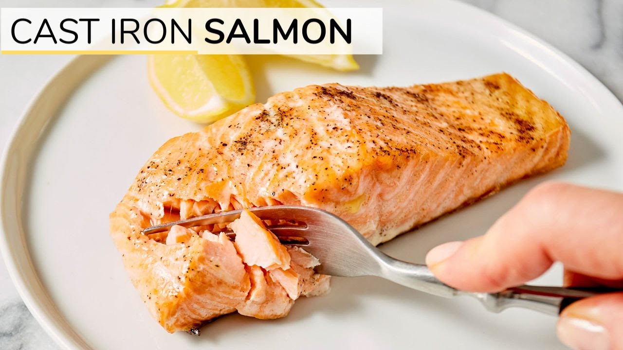 CAST IRON SALMON | crispy skin salmon recipe