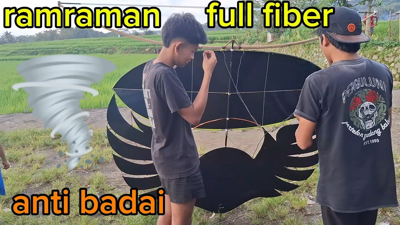 Rangka full fiber anti badai #layangan #ramraman #kite