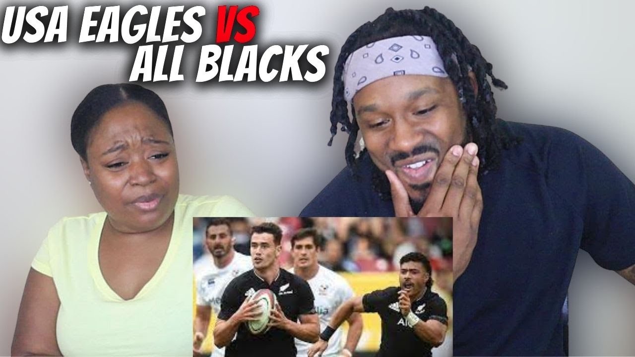 GUESS WHO WE BET ON!! | AMERICAN FOOTBALL FANS React To All Blacks v USA Eagles (1874 Cup)