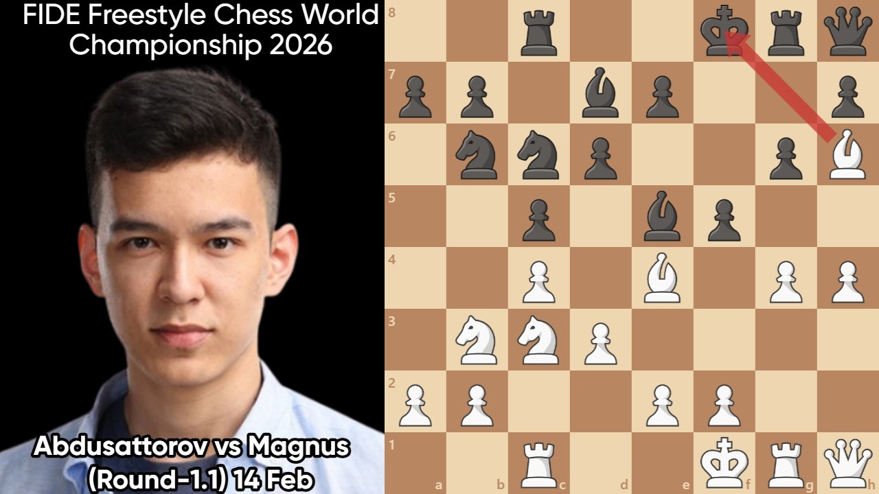 Abdusattorov vs Magnus | Chess960 | FIDE Freestyle Chess World Championship 2026 | R-1.1