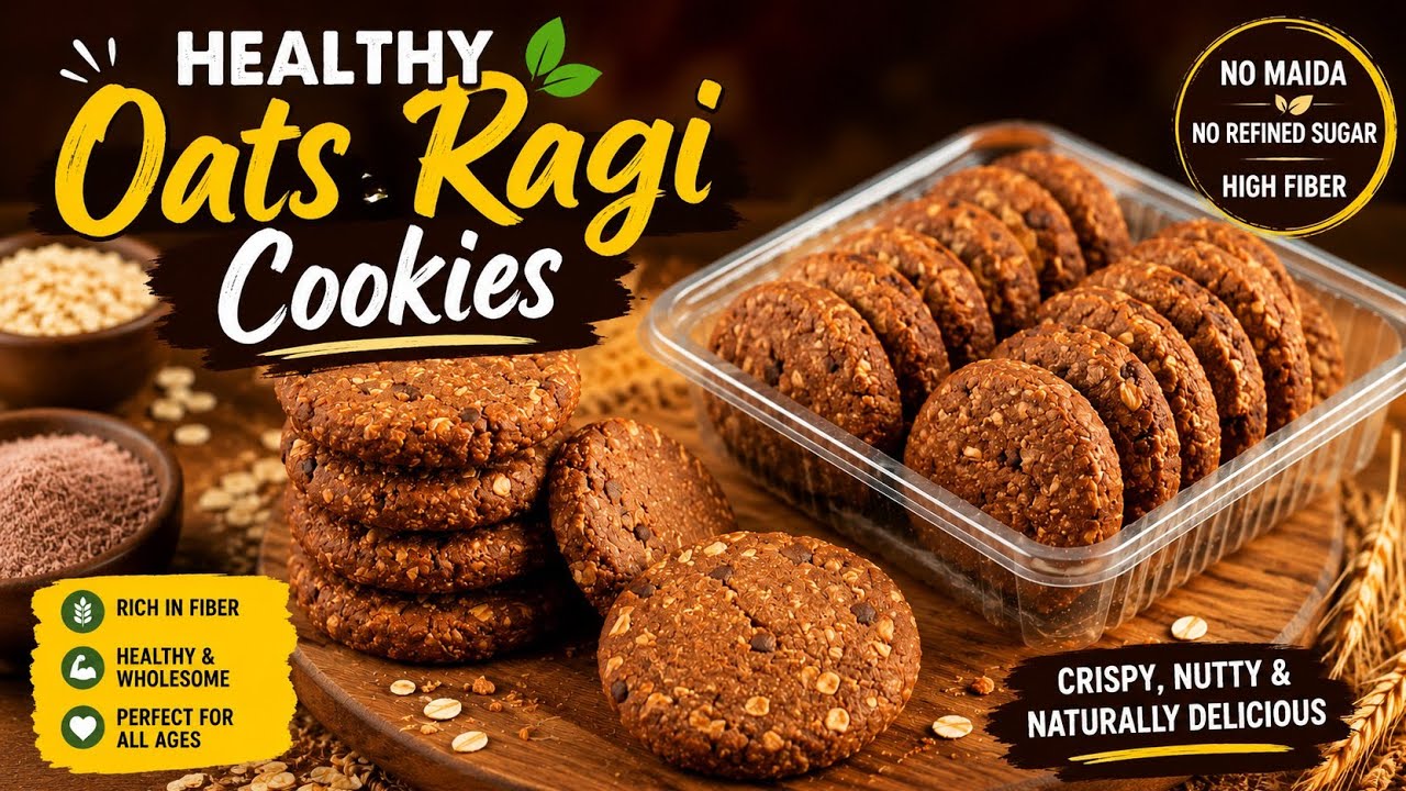 Healthy Oats Ragi Cookies | biscuits recipe| easy cooking with das 