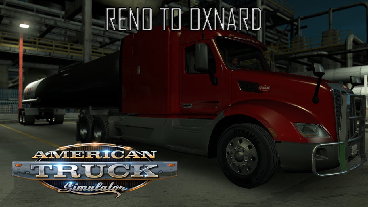 American Truck Simulator: Peterbilt 579 Eaton 13 Speed Reno Nevada to Oxnard California Timelapse