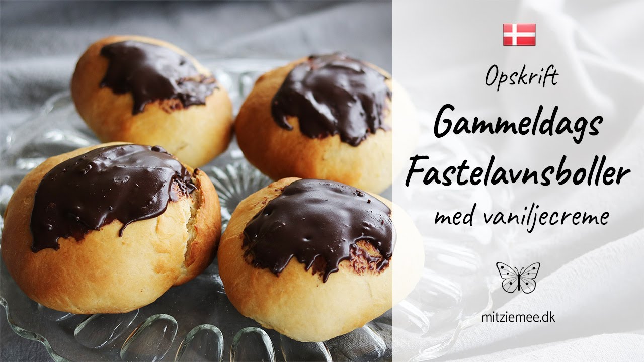 Opskrift på Gammeldags Fastelavnsboller med Vaniljecreme og Glasur