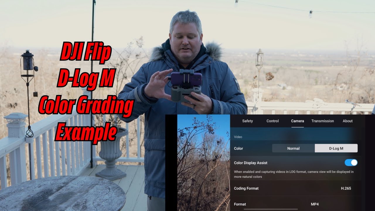 DJI Flip D-Log M Video Color Grading Example