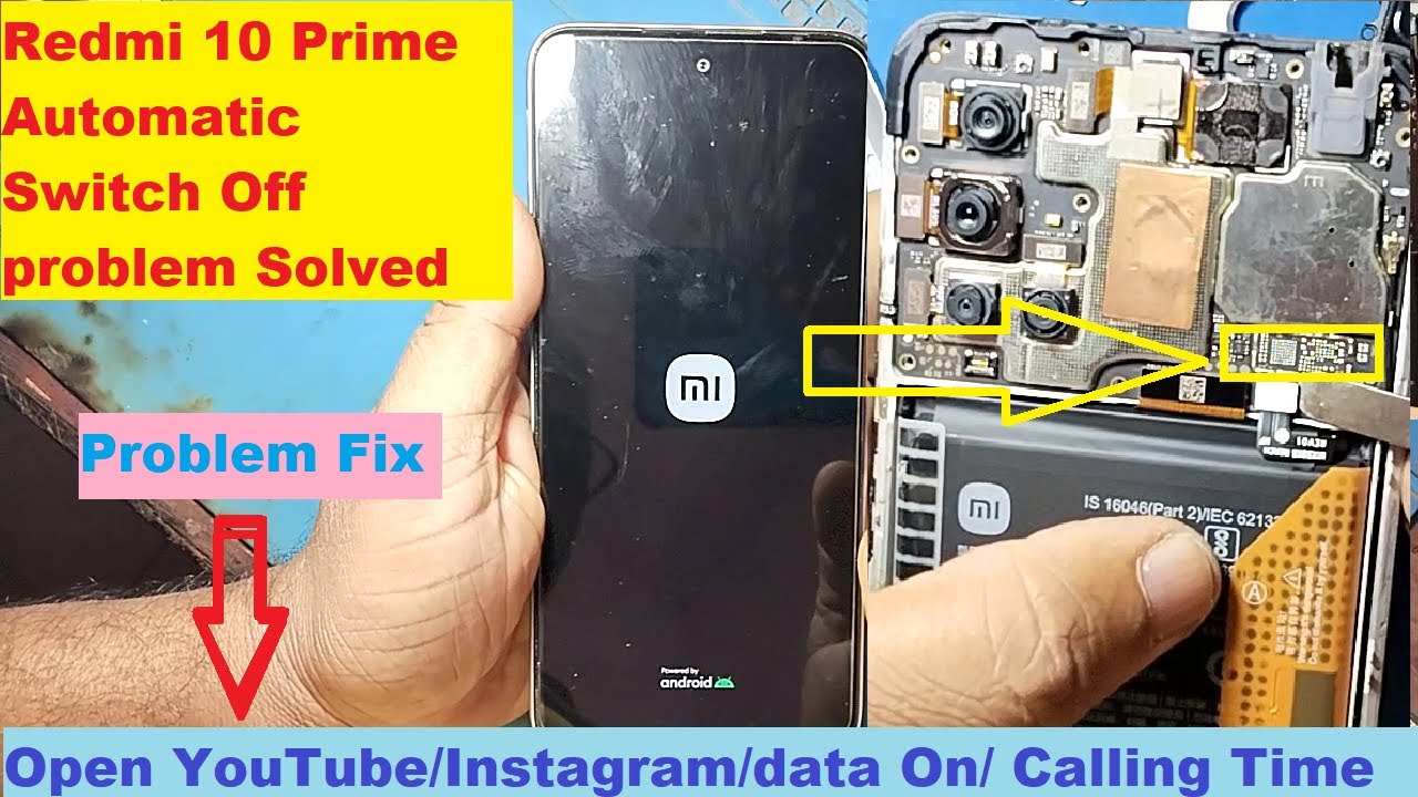 Redmi 10 Prime Automatic Switch Off Problem ! Only Charging Time ON ! 100% Repair Done .