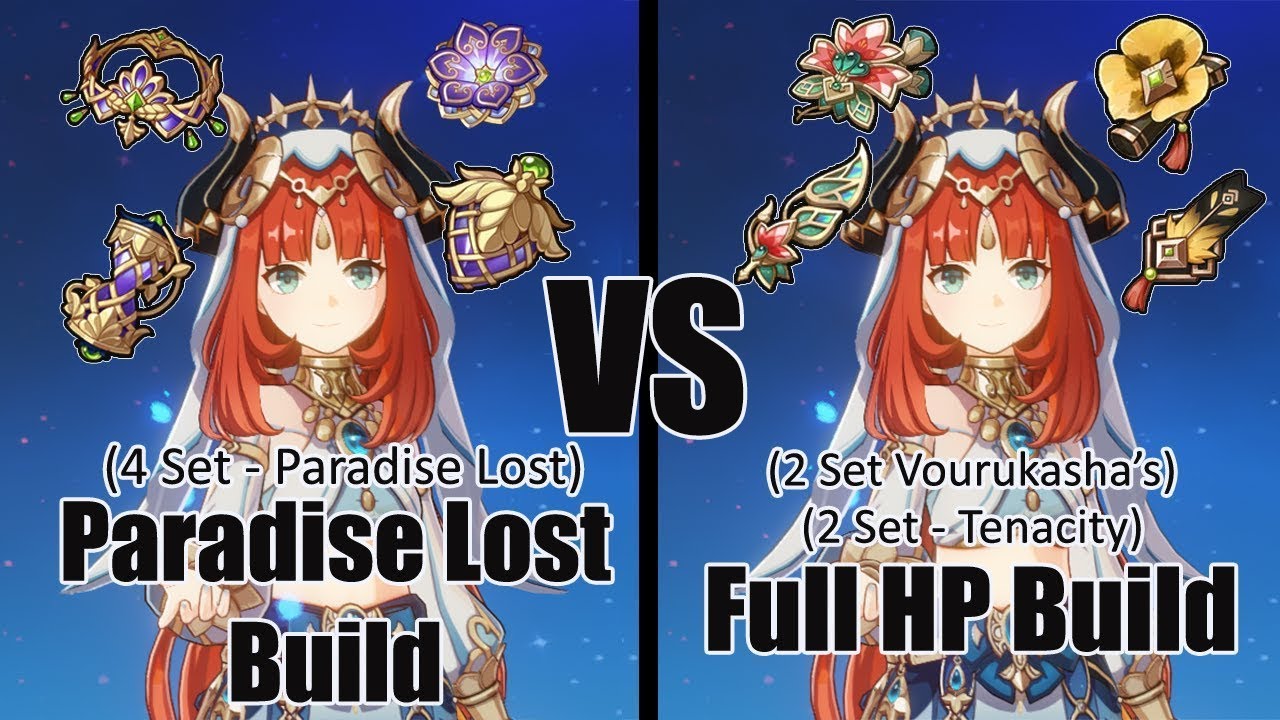 Nilou Paradise Lost Build VS Full HP Build - Genshin impact