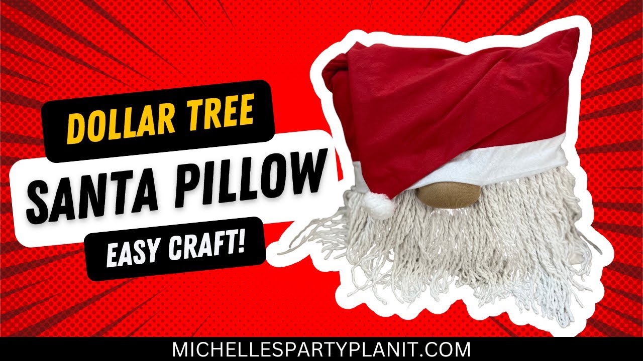 Easy Dollar Tree Santa Pillow