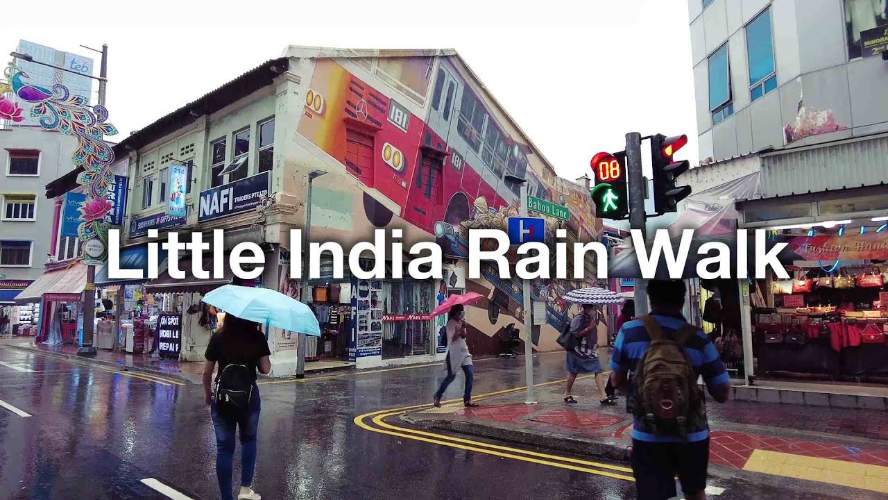 Little India Singapore Rain Walk ASMR (DJI Pocket 2 & Binaural Audio)