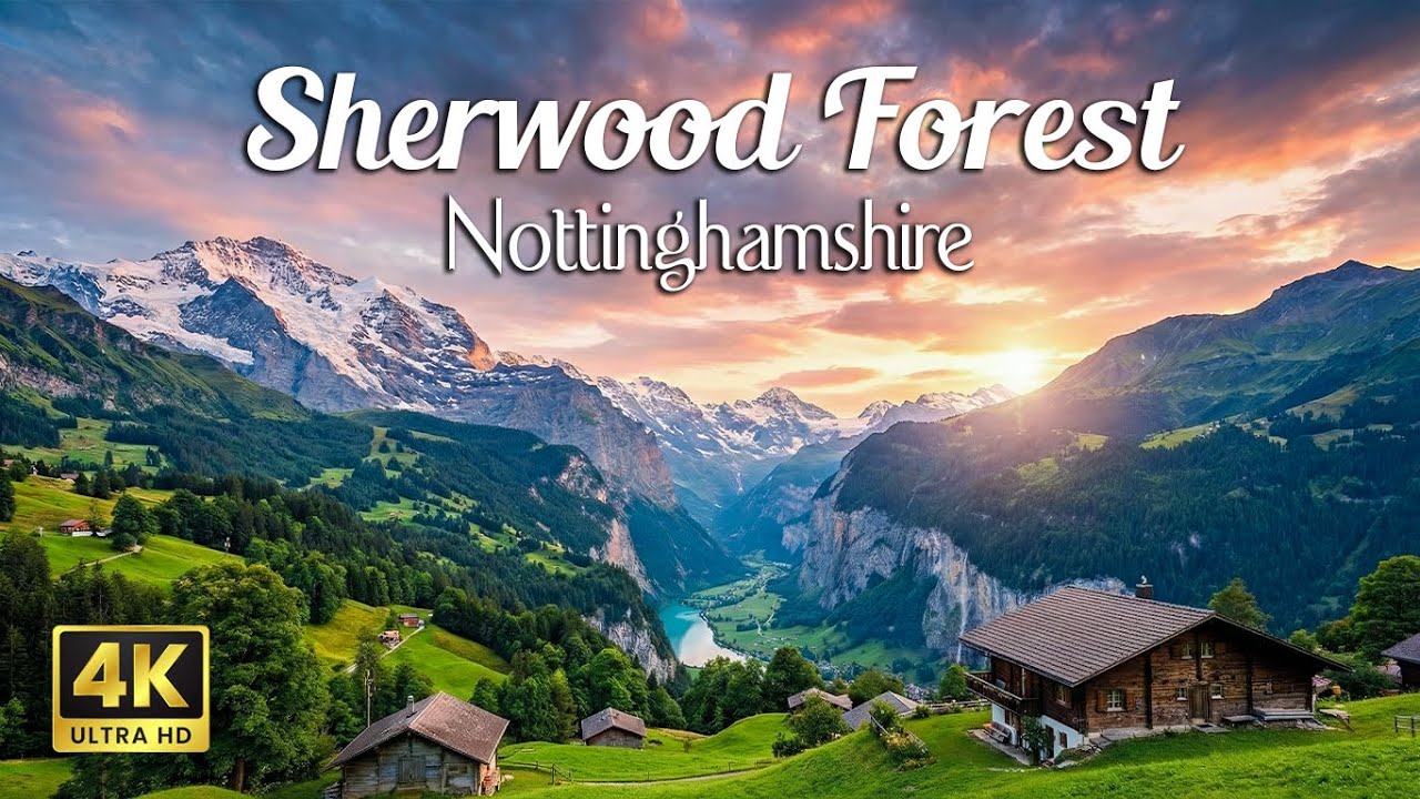 Sherwood Forest Nottinghamshire - River Dream with Relaxing Piano Music (Robin Hood’s hideout)