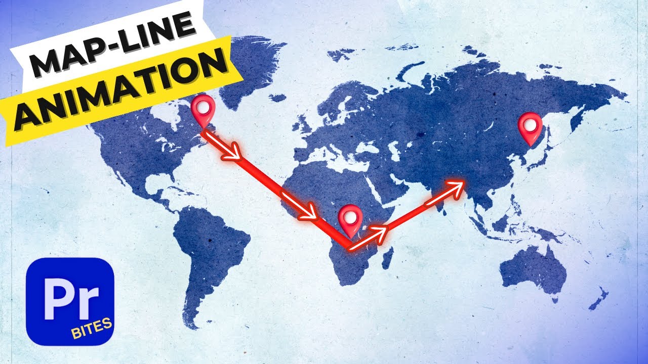 How to make a MAP LINE ANIMATION in Premiere Pro